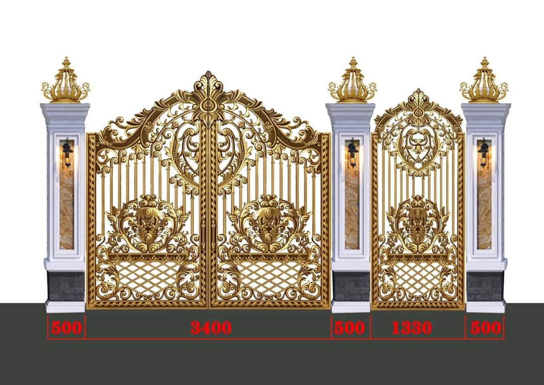 Cổng nhôm đúc mẫu CR-135